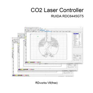 نظام لوحة تحكم بليزر ثاني أكسيد الكربون من Good-Laser Ruida RDC6445GT5 لماكينة النقش والقطع بليزر ثاني أكسيد الكربون