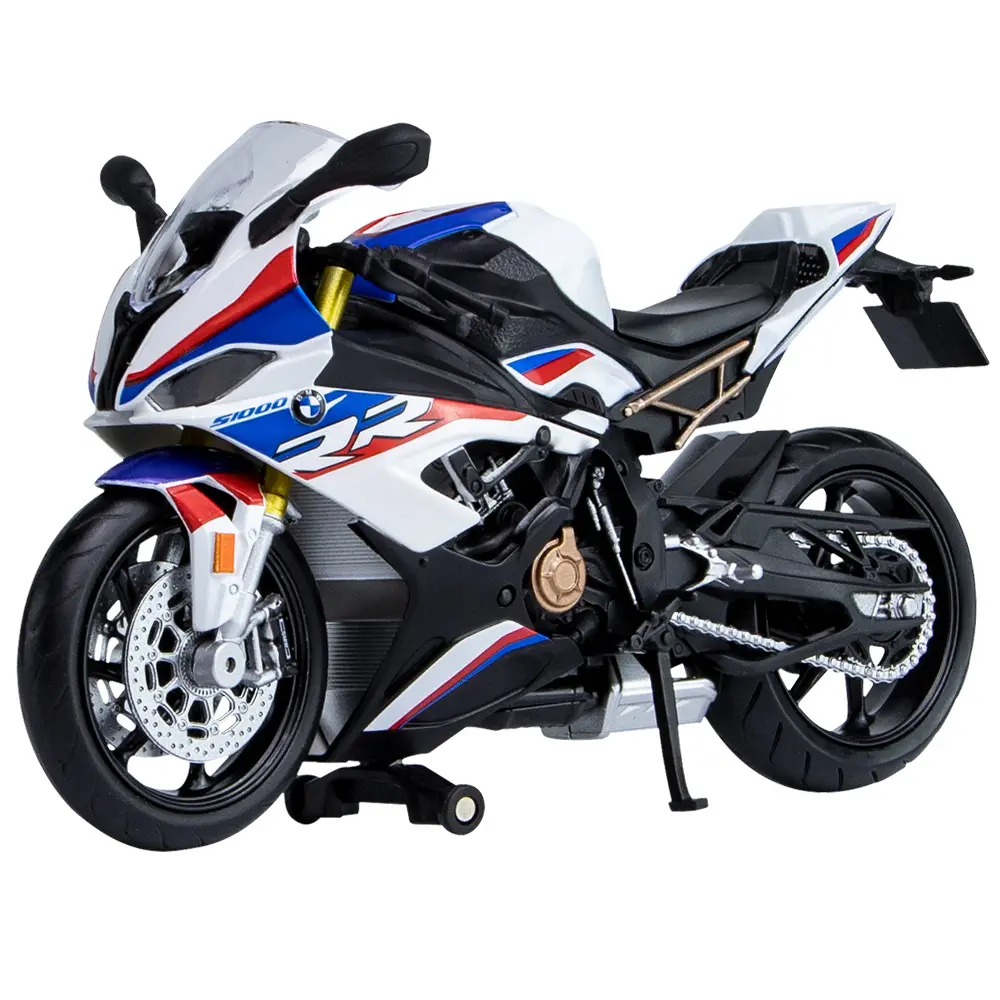 1:12 BMW S1000RR 2021 Die Cast motosiklet modeli oyuncak araç koleksiyonu Autobike shork-emici Off Road Autocycle oyuncak araba