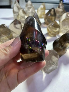 Bán Buôn Tinh Thể Tự Nhiên Khắc Ngọn Đuốc Đánh Bóng Khói Thạch Anh Ngọn Lửa Cho Trang Trí - Product Image 4