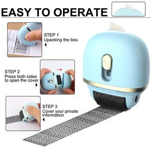 2 шт широкий Кражи ID 4 заправки конфиденциальности конфиденциальными и адрес блокиратор защиты личных данных роликовый штамп - Product Image 4