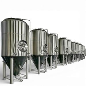 Mejor Precio Tanque de Fermentación de Cerveza de Cobre Rojo de Doble Pared con Chaqueta de Glicol y Manway Superior de 500 Litros 5HL 4BBL para Cervecería - Product Image 3