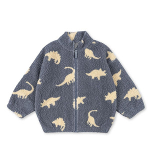 Prêt à expédier <span class=keywords><strong>bébé</strong></span> <span class=keywords><strong>fille</strong></span> Sherpa polaire veste avec coeur coloré cerise coeur imprimé enfant en bas âge hiver chaud fermeture éclair <span class=keywords><strong>manteau</strong></span> - Product Image 5