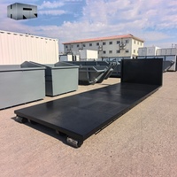 Châssis de camion plateau à roulettes (Roll-on/Roll-off) en acier robuste avec système de levage par crochet pour la gestion des déchets