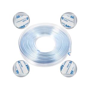 2 м/6,56 фута Прозрачная защитная лента из ПВХ + 4 небольших сферических угла + 4 L-образных угловых силиконовых бамперов с прозрачным краем углов Gua - Product Image 5