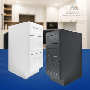 Gabinete base de baño estilo americano RTA con 3 cajones VSD1221-VSD2121 para proyectos multiunidad, gabinetes base de baño con cajones - Product Image 1