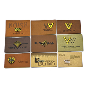 Tem nhãn da giả, logo nổi, chất liệu PU kim loại tùy chỉnh cho quần áo, túi xách, quần <span class=keywords><strong>jean</strong></span>, quần áo denim - Product Image 3