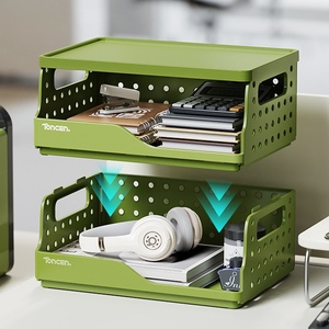 Foldable Desktop <b>Storage</b> Rack, Multi-layer <b>File</b> <b>Storage</b> Rack - Product Image 3