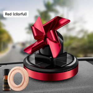 Ambientador Giratorio de Aromaterapia con Energía Solar, Adorno Moderno con Forma de Molino de Viento, 4 Tipos de Fragancias, Fragancia Ligera y Duradera para Autos - Product Image 5