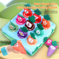 Juguete de Peluche Personalizado de Rábanos y Zanahorias para Jalar, Juego de Clasificación y Emparejamiento Montessori para Bebés, Juego de Cosecha de Zanahorias para Niños