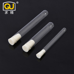 Qj Test Tubes 15x150 And 18x180 Mm Borosilicate Glass With Silicone Stopper For Lab Use - Product Image 1