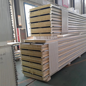 50-200 <span class=keywords><strong>MM</strong></span> aislamiento ignífugo lana de roca/<span class=keywords><strong>XPS</strong></span> paneles sándwich absorbentes de sonido paneles de acero de construcción para hoteles acero galvanizado - Product Image 1