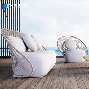 Aleación de aluminio para exteriores, jardín y patio, cuerda tejida a mano, sofá, terraza, sofá, juego de muebles de interior - Product Image 2