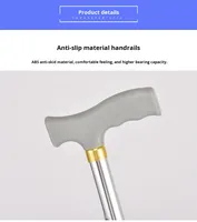 Canne de marche télescopique réglable en alliage d'aluminium pour personnes âgées, antidérapante, résistante à l'usure, pour personnes handicapées, pour l'extérieur