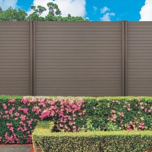 Poteau de clôture extérieur moderne en WPC creux/plein, antirouille, de 1,80 m, et panneau de clôture composite pour jardin, clôture de ranch - Product Image 1