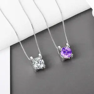 Fashion Pendant Necklace for Women Zircon Gemstone Ornaments Wedding Party Bridal Gift Wholesale