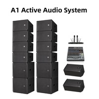Système de sonorisation pour scène extérieure avec enceintes Line Array de 10/12 pouces et caisson de basses actif de 18 pouces