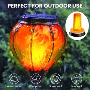 Farol de Globo Aerostático con Llama Solar Parpadeante, 335" de Alto, 287" de Ancho, Decoración de Jardín de Plástico <span class=keywords><strong>para</strong></span> Exteriores - Product Image 3