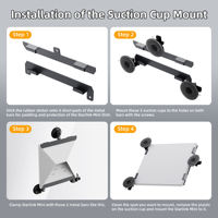 Kit de fixation à ventouse SM-YMX01 2026 pour antenne Starlink Mini, construction en alliage, pour toit ouvrant/toit/fenêtre de voiture