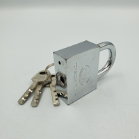 En gros 50mm Carré Chrome Plaqué Garde Sécurité Aube Clé Acier Fer Cadenas Serrures Clé Accessoire