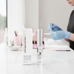 Colle à cils permanente de qualité professionnelle LAMON, liquide à haute viscosité, fabrication coréenne, colle permanente facile à appliquer, applicateur de brosse pratique - Product Image 3