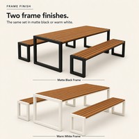 Ensemble de table et de chaises de salle à manger d'extérieur en fer forgé moderne, ensemble de meubles de jardin pour hôtel, cour, terrasse, balcon