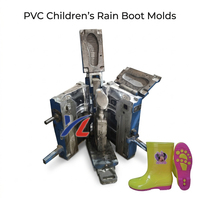 Moule de bottes de pluie pour enfants en PVC bicolore fabriqué en Chine, fabricant et fournisseur de semelles de chaussures pour enfants par moulage par injection bicolore