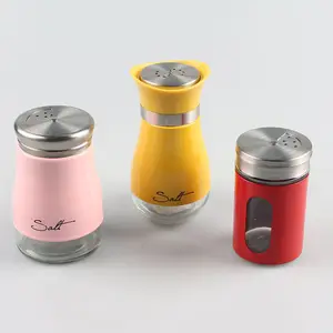 Pronto para Enviar pacote de sal e pimenta shakers com caixa de Varejo pequena garrafa 100ml 120ml 130ml