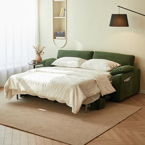 أريكة من الفانيلا عالية الجودة إخفاء سرير أريكة خضراء ثنائية الغرض تصنيع أريكة غرفة نوم أريكة كاتيل مع مرتبة - Product Image 4