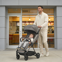 Poussette pliable compacte antichoc pour bébé et tout-petit, landau 3 en 1, poussette de voyage pour nouveau-né