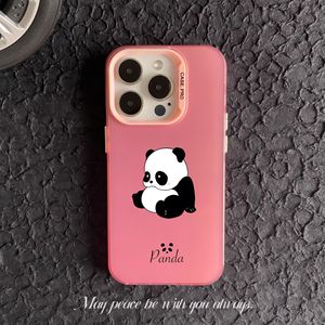 Dễ Thương Panda Bạc Điện Thoại Di Động Trường Hợp Đối Với iPhone 16 Cộng Với 15 Pro Max 14 13 12 11 Imd Trong Suốt Chống Sốc Trở Lại Cove - Product Image 3