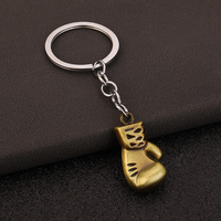 Porte-clés pendentif mini gant de boxe 3D en métal pour homme, cadeau pour boxeur, souvenirs sportifs, breloque de porte-clés, vente en gros