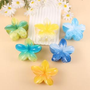 กิ๊บติดผมดอกไม้หลากสีสัน สไตล์วันหยุด รูปทรงไข่ แบบกิ๊บฉลาม - Product Image 2