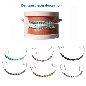Full Color Manual Power Source Dental <b>Bracket</b> Tooth Model Fashionable Decorative Chain Oral <b>Bracket</b> Accessory - Product Image 2