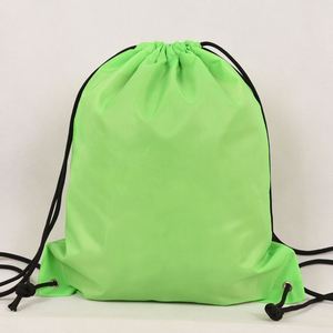 210D Polyester Bundle Pocket Custom Nylon <b>Drawstring</b> Shoulder Folding <b>Backpack</b> Sports Event Storage Bag - Product Image 3