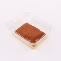 Boîte d'emballage alimentaire transparente en PET/RPET jetable de 12 oz avec bande de déchirement, idéale pour les noix, les biscuits et les produits de boulangerie