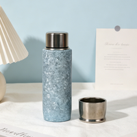 Thermos en titane pur à isolation sous vide, 12H chaud, 24H froid, bouteille d'eau portable de voyage avec boîte cadeau