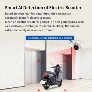 Motion Detection Alarm Color Night Vision Two Way Audio WiFi Dome <b>Camera</b> with Built-in Mic PTZ IP66 for Outdoor and Indoor - Product Image 4