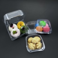 Contenants d'emballage alimentaire en plastique transparent jetables personnalisés en gros pour les collations, les pâtisseries et les desserts