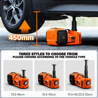Pompe à air électrique portable 3-en-1 DC12V 150W avec éclairage LED et cric de levage pour réparation automobile