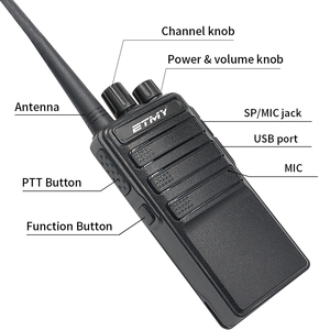 Radio bidireccional portátil UHF ETMY ET-99 con función VOX, aviso de voz, USB, alcance inalámbrico de 3 km, profesional y de largo alcance. - Product Image 5