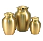 Brossé crémation urne en laiton dans différentes tailles - Product Image 2