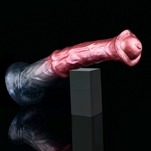 Huge Realistic Colorful Anal Horse Penis Flexible Big <b>Dildo</b> Design Strong Suction Cup for Adult - Product Image 4