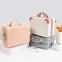Trousse de Maquillage Vintage en PVC à Fermeture Ouverte pour Femme, Grande Capacité, Étanche, Idéale pour les Voyages