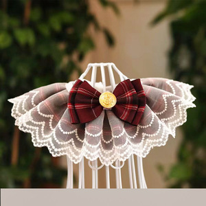 Sang Trọng Hoa Và Động Vật Mô Hình Mèo Và Chó Cổ áos Với Bow Yếm Và Ren Cạnh Polyester Chất Liệu Mèo Nguồn Cung Cấp Vòng Cổ - Product Image 4