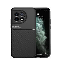 Étui de téléphone portable OnePlus 11/15/ACE5/ACE6 en TPU magnétique, style professionnel, antichoc, résistant à la saleté, noir