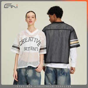 T-shirt a maniche corte da uomo Dreaming Lion, estiva, sportiva, in rete traspirante, con stampa a lettere, di alta qualità, con scollo a V. - Product Image 3