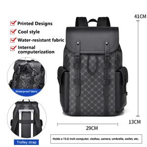 Vintage Casual Computer impermeabile zaino da scuola di lusso Bagpack da uomo College Laptop Designer zaino viaggio d'affari - Product Image 2