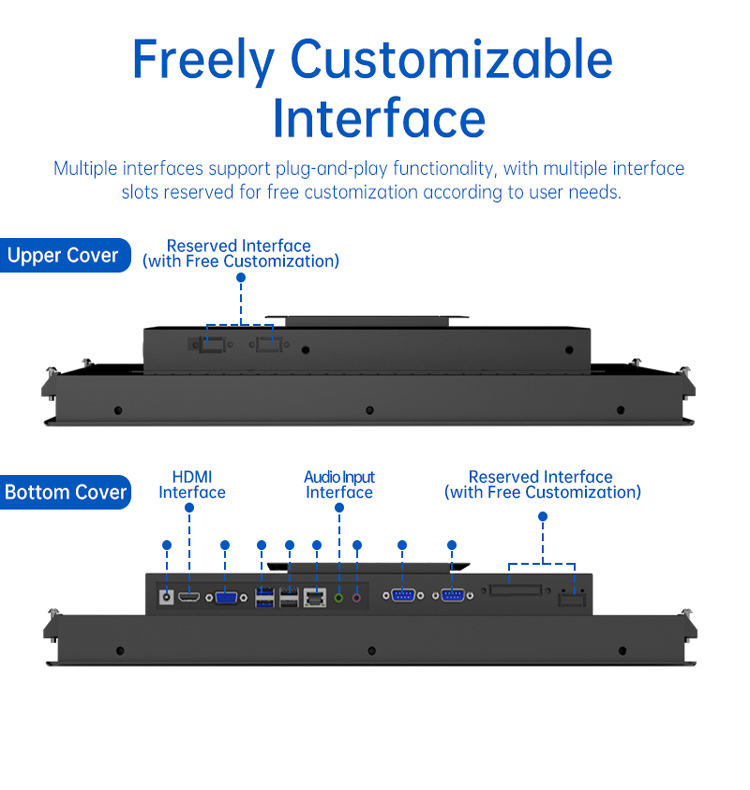 Industrial Capacitive Touch Panel PC 8-21 Inch Android Linux Wall-Mounted Embedded FCC CE for Factory Automation Kiosk