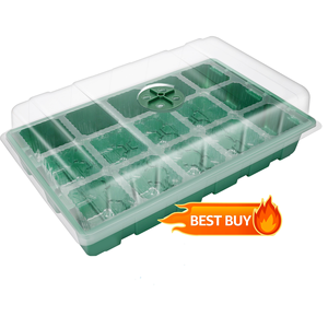 15 Cells Easy To Use Planter Box Garden Microgreen Tray Seeder Plastic Planter