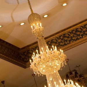 โคมไฟระย้าคริสตัล K9 ขนาดใหญ่ ดีไซน์หรูหราทันสมัย สำหรับโครงการโรงแรมแบบกำหนดเอง - Product Image 6